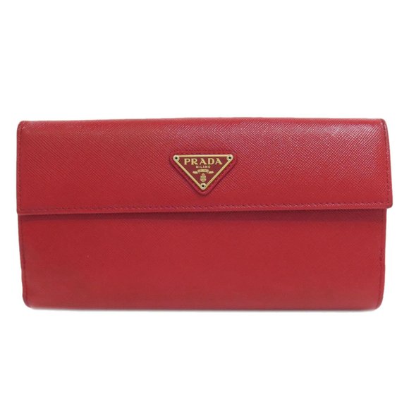 PRADA Red Saffiano Wallet - Picture 1 of 11